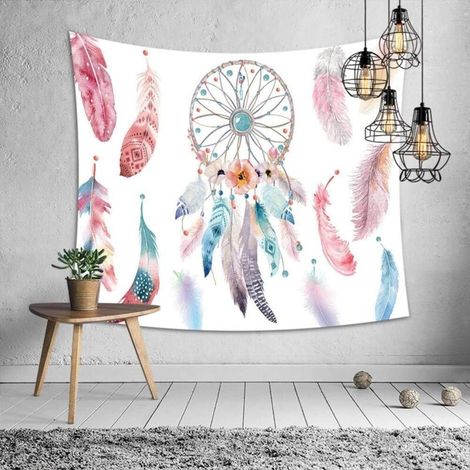 (Large (150 x 200cm), D) Wall Tapestry, Wall Hanging Decoration Picnic Blanket Polyester Tablecloth Beach Towel Yoga Indian Halloween Tapestry