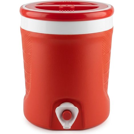Thermos Borraccia Termica 3 Litri con Rubinetto Maniglia Contenitore Frigo Acqua in Plastica Bocca Larga Tappo e Contenitore Porta Oggetti – 3 Colori Disponibili - colorigenerali: arancio