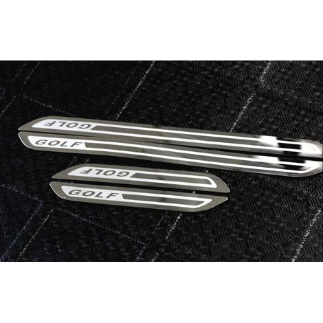 (Universel) GR-DP5 Plaques de seuil de porte fines en acier inoxydable,autocollant de style automobile POUR Volkswagen VW Golf 6 2011 2012 2013 2014 2015 (1/3)