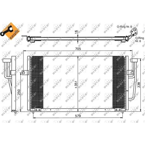 Condenseur, climatisation NRF 35234 VOLVO 30818183 30871579 30897260 4945635
