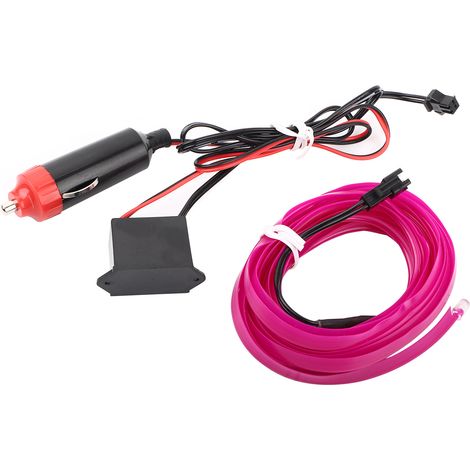 Ruban lumineux décoratif voiture intérieur éclairage LED EL lampe froide violet pièces modification auto (1/5)