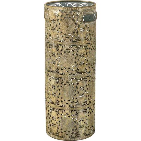 Paragüero redondo de metal dorado 20x20x53h cm