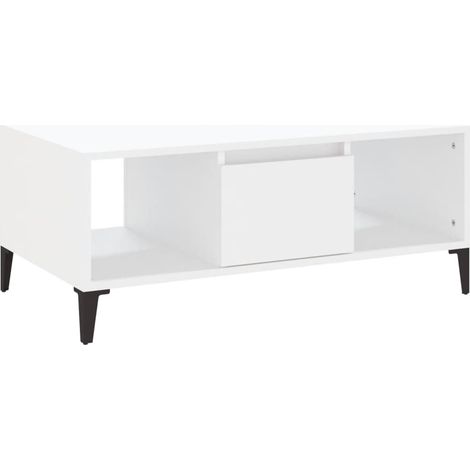 Maison Exclusive - Couchtisch Weiß 90x50x36,5 cm Holzwerkstoff