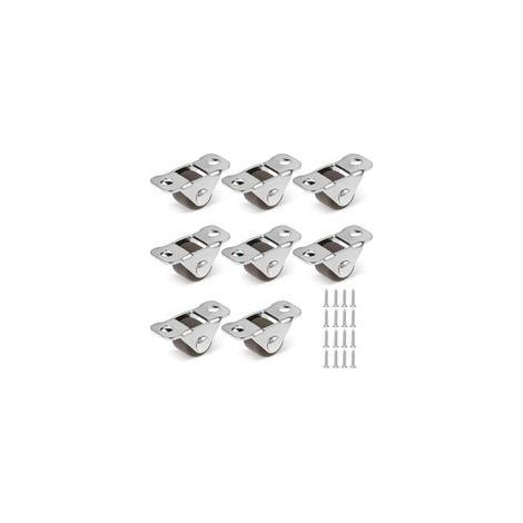 Set di 8 piccole rotelle per mobili in gomma da 1,2 cm con piastra in acciaio, mini ruote, piastra metallica fissa, ruote in gomma a basso profilo per piccoli elettrodomestici, mobili e progetti fai-d (1/5)