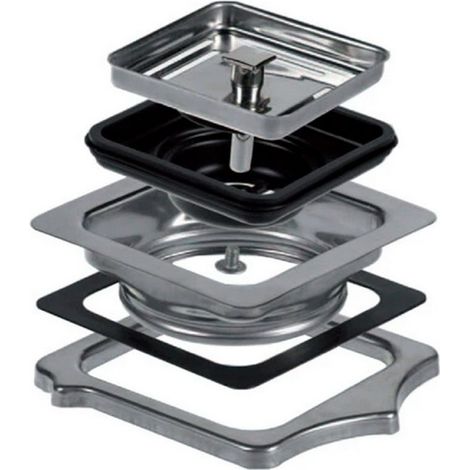 Teka Square 88801300 Adaptador Cromado 130x130x55 mm
