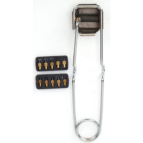Briquet à étincelles carré en acier nickelé (1 pièce), 10 allume-pierres à tête ronde, kit de survie en extérieur (1/5)