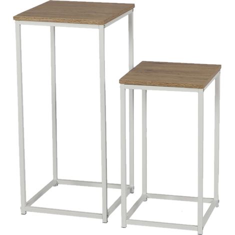 Ensemble de 2 sellettes avec structure en métal CASA BLANCA (1/4)