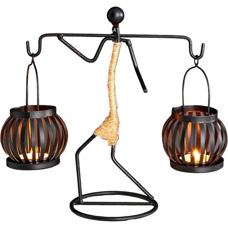 Bougeoir en fer forgé Creative Girl, ambiance romantique, idéal pour la table à manger, le bureau ou la salle de classe. (1/5)