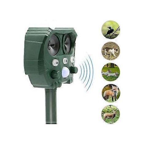 Rpulsifs Ultrasons Solaires Anti-Chats, Chiens, Taupes, Oiseaux, Pigeons Fouines Renards et Ratons Laveurs (1/5)