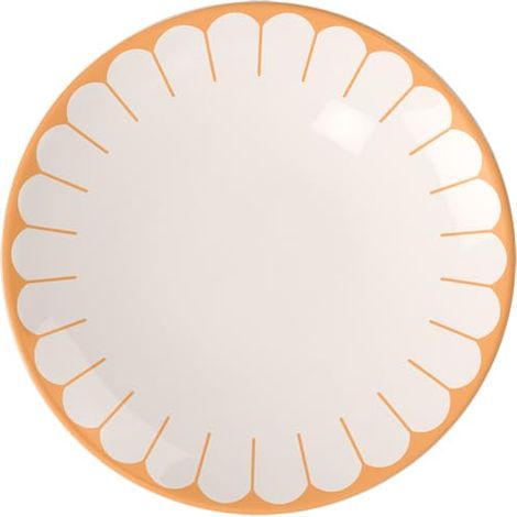 Fleur soleil assiette pour le petit-déjeuner jaune, rés. lave-vaiss./micro-ondes, ass. dessert, pte ass. pr petit-déjeuner, desserts et snacks, ass. à gâteau orange, Porcel. (1/5)
