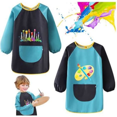 Tablier de peinture - S - 2PCS - Manches longues - Imperméable - Pour enfants 2-8 ans (1/3)