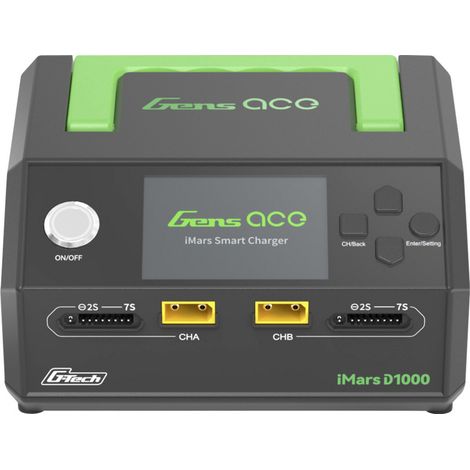 Gens ace Chargeur de modélisme 25 A Li-polymère, Li-ion, LiHV, LiFePO, NiMH Double sortie de charge, (1/5)