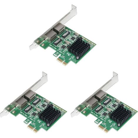 Convient aux cartes Ethernet Gigabit RJ45 à interface PCI-E X1 double port avec une bande passante de 8111G. (1/5)
