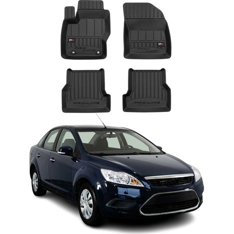 OMAC Tapis de Sol Caoutchouc Compatible avec Ford Focus mk2 2004-2011 Noir Premium (1/5)