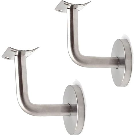 Support De Main Courante, Support De Main Courante En Acier Inoxydable, Fixation De Main Courante, Pour Support Mural De Rampe En Bois Avec Rosace De Couverture (1/5)