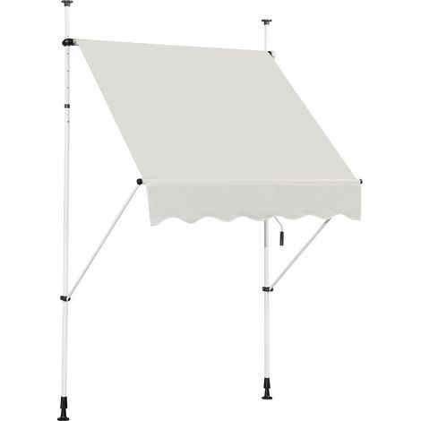 Tendalino telescopico protezione solare tendalino impermeabile repellente ai raggi uv 150 x 120 cm beige