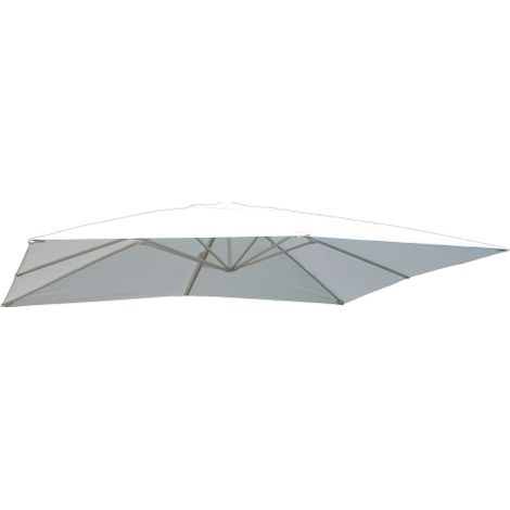 Koem Top Telo di Ricambio per Ombrellone Senso in Poliestere Bianco 3x3 mt Rivestito in Pvc Impermeabile con airvent