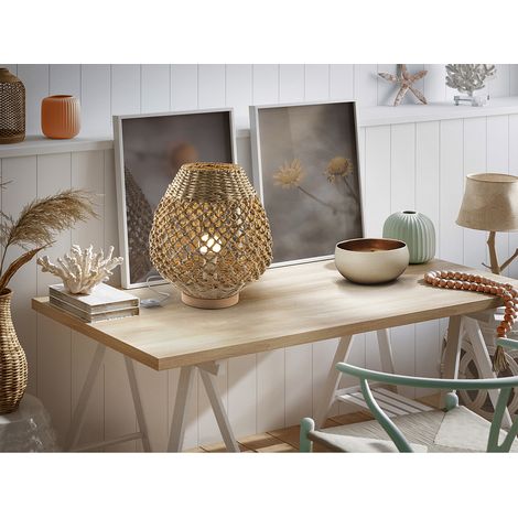 LÁMPARA DE SOBREMESA YAIZA PAPEL TRENZADO H35 (1/3)