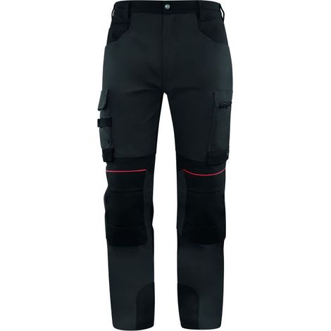 Pantalon multipoches Delta Plus, M, 74/82cm Unisexe, Noir/Vert/Blanc/Jaune ( Prix pour 1 )