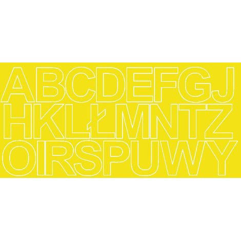 Adesivi autoadesivi con lettere, 7 cm, colore giallo lucido