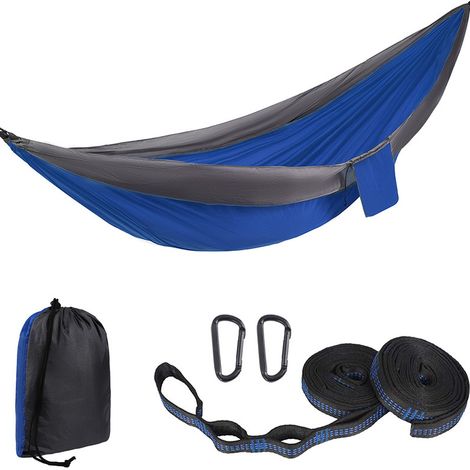 Hamac suspendu en nylon parachute pour une ou deux personnes (1/5)