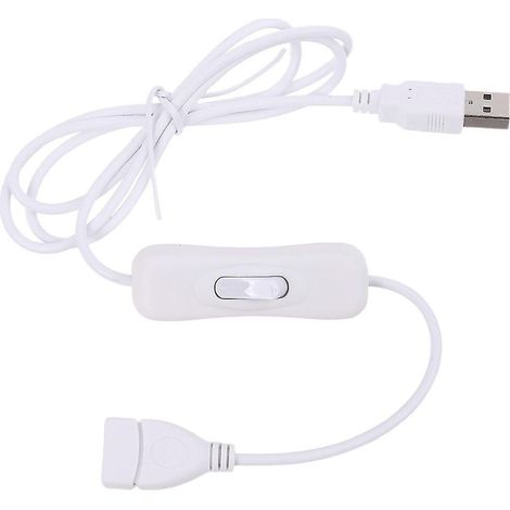 Câble USB 2.0 mâle vers femelle avec interrupteur et rallonge pour alimentation secteur (1/5)