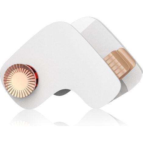 Support pour sèche-cheveux mural, support pour sèche-cheveux sans perçage avec range-câble, support pour sèche-cheveux mural à coller (blanc) (1/4)