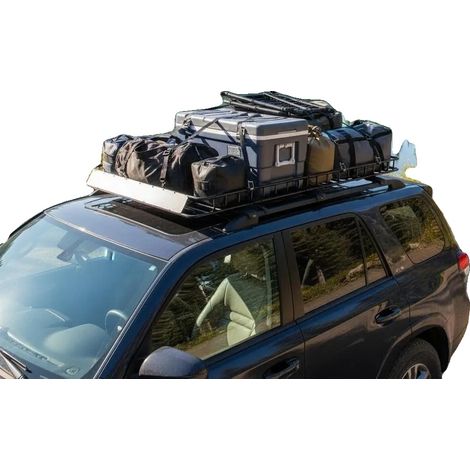 Porte-bagages de voiture, acier allié anti-rouille, design universel, vert armée (1/2)