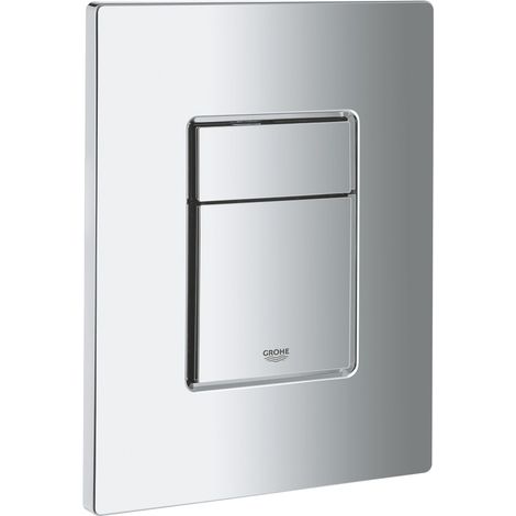 Grohe – Plaque de commande WC finition métal – Montage horizontal/vertical – Technologie EcoJoy pour consommation d’eau optimale – 38966000