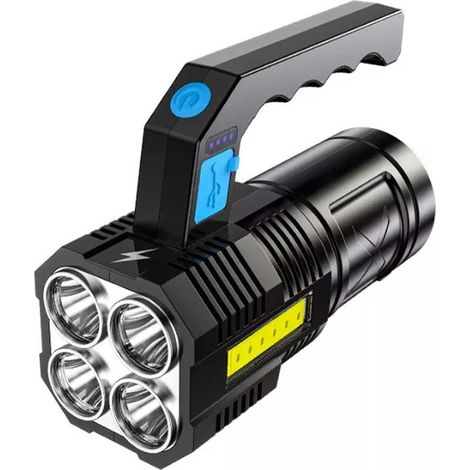 Lampe torche LED rechargeable avec poignée noire - Online Store (1/5)