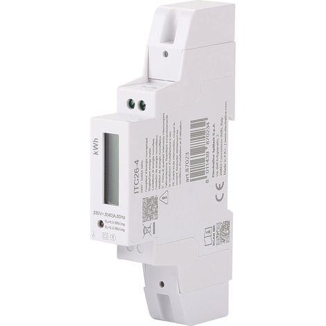 Contatore di energia 230V, 5(40)A, 50Hz, Grigio