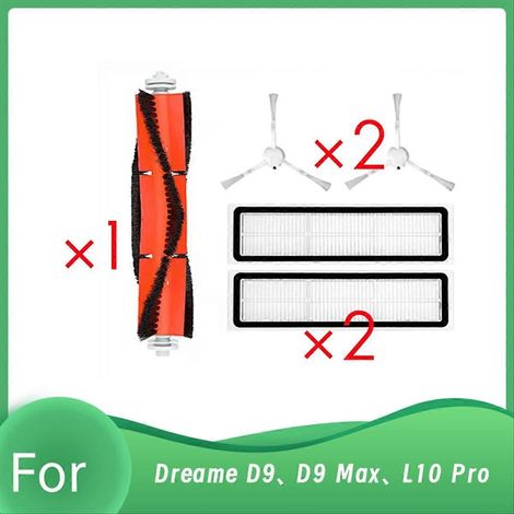 Lot de 5 pour D9, D9 Max, L10 Pro aspirateur robot rouleau brosse latérale filtre HEPA Ultra accessoires (1/5)