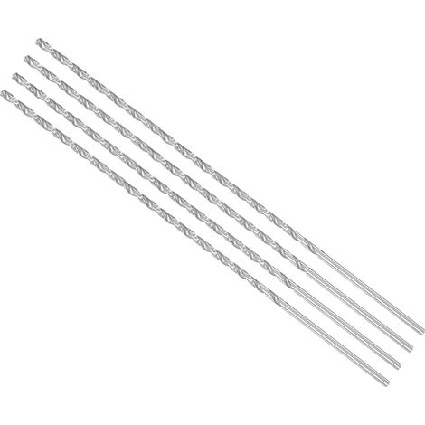 4-Pièces Extra Longue Torsion Perceuse Mèches Haute Vitesse Acier (1/5)