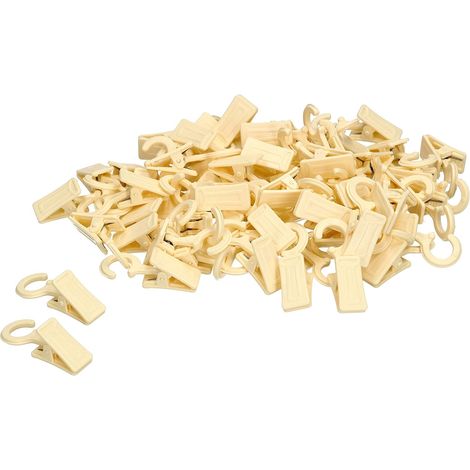 KOTARBAU Pinces à Rideaux avec Crochets pour Rideaux Ensemble de Rideaux 100 pièces pin Clair Pinces en Bois de pin Clair (1/5)