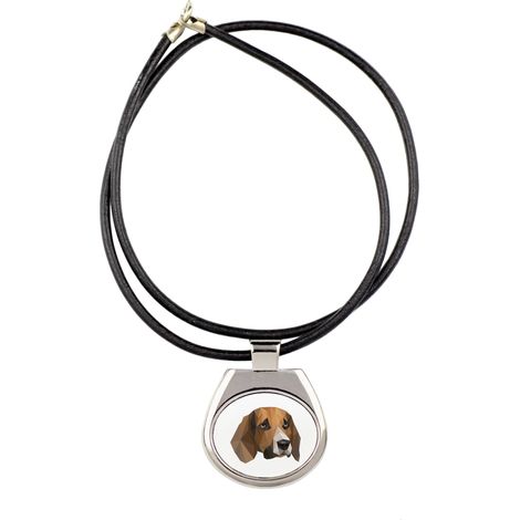 Collana con foto e iscrizione geometrica di Beagle realizzata da Art-Dog. (1/3)