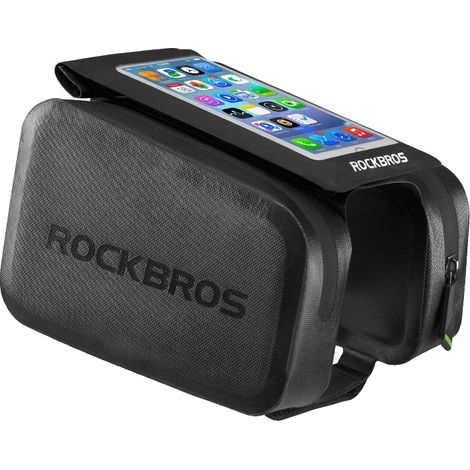 Juego de bolsas para bicicleta, impermeables, diseño ligero, color negro. (1/2)