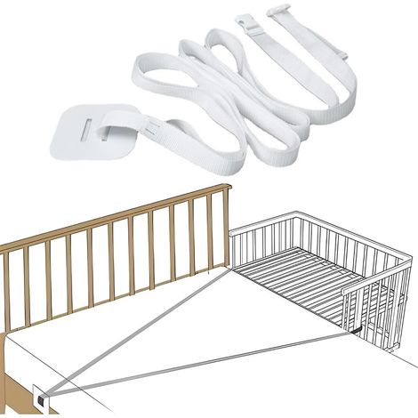 1 Pcs Sangle pour Lit De Bébé, Sangle de Lit Latérale, Sangle de Garde de Lit LatéraleFixation de lit D'appoint, Sangle de lit D'appoint, Sangle pour lit à Sommier Tapissier pour la Fixation (1/5)