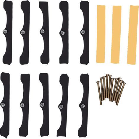 10 pièces réparateur de boîte dissimulée Type 86 restaurateur mural pour prises électriques lâches concave convexe isolé avec vis ruban adhésif 2 faces noir (1/5)