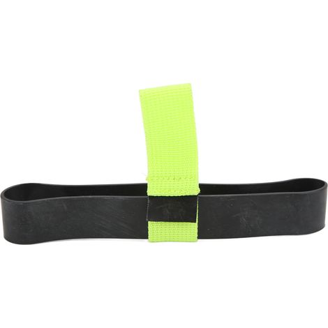 Bande élastique robuste pour bouteille de plongée 6L, sangle de fixation résistante à l'usure pour tuba et détendeur, couleur vert fluo. (1/5)