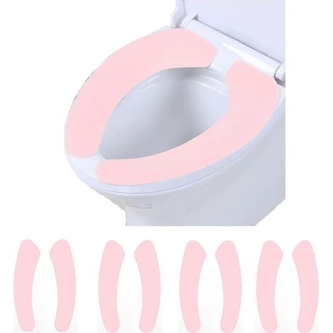 Tapis de toilette autocollant, coussin de siège de toilette chauffant et lavable (1/5)