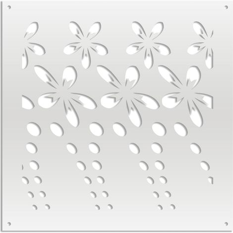 SPRING - Pannello in PVC traforato - Parasole - Misura: 48x48 cm - Colore: bianco (1/3)
