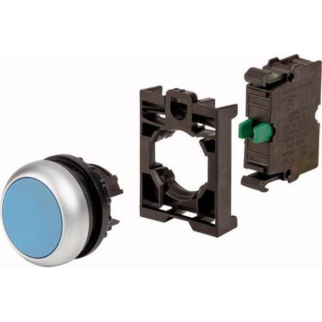 Bouton poussoir 1 contact à fermeture appareil complet 000132621 EATON M22 D B K10 BVP