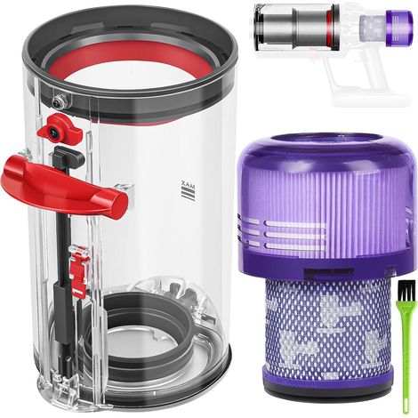 Staubbehälter für Dyson V11 V15 Behälter Filter Ersatzteile SV14 SV17 SV15 SV22 SV28 Zubehör Staubsauger Auffangbehälter Ersatzfilter Ersatzbehälter Staubeimer Mülleimer Staub Abfallbehälter