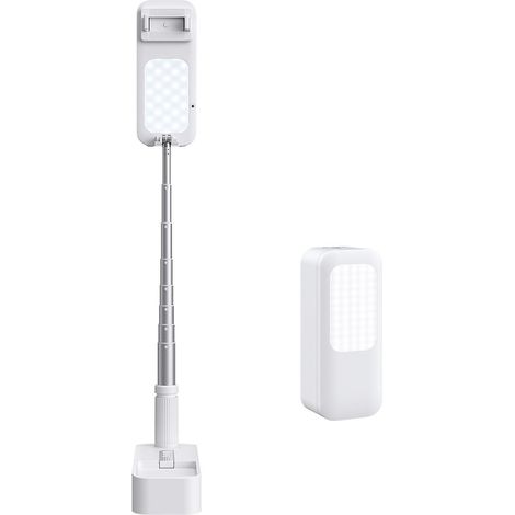 Support téléphone pliable portable pour bureau, hauteur max 130 cm, rotation à 360°. (1/5)