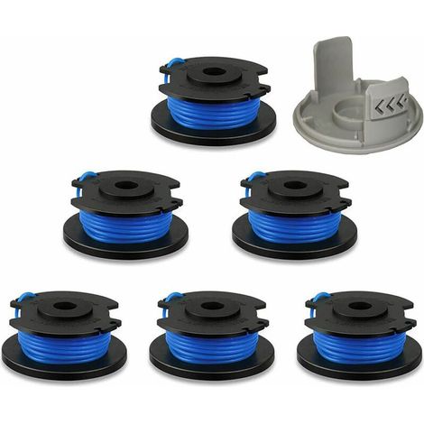 royaluxe - 6Pcs Bobines de Rechange avec 1Pcs Capuchon de bobine pour Câble d'alimentation Automatique Ryobi avec capuchons, pour Ryobi One, AC14RL3A, 18V, 24V 40V Tondeuses sans fil (1/5)