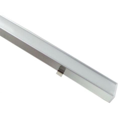 2m profilo per striscia led smd barra alluminio rigido copertura opaco kit 5 pezzi (1/2)