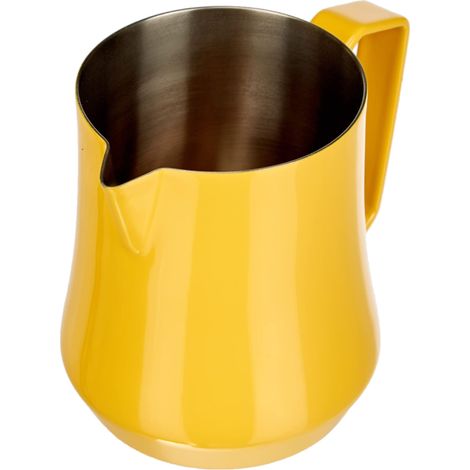 Motta 4250 - Bricco per latte Tulip, in acciaio inox rivestito in giallo, 500 ml, 12,5 x 7 x 10,5 cm (1/3)