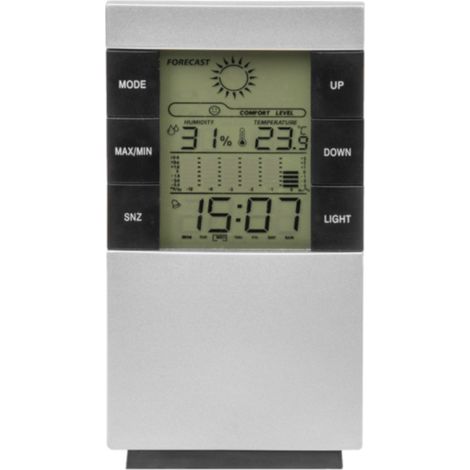 6 Funktionen digitaler Indoor Wetterstation White Line