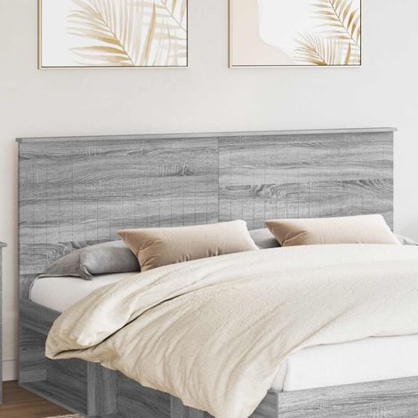 Kopfteil mit Kopfteil Graues Sonoma 180 cm Holzwerkstoff