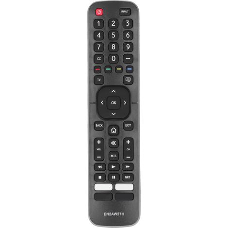 Télécommande de remplacement pour téléviseur Hisense LED, boutons en silicone ABS noir, compatible avec modèle en2aw27h. (1/5)